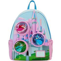 MOCHILA HADAS MADRINAS CASTILLO LA BELLA DURMIENTE DISNEY LOUNGEFLY 26CM