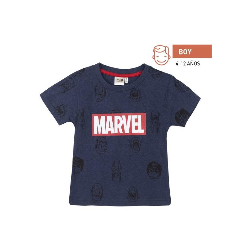 CAMISETA CORTA SINGLE JERSEY PUNTO MARVEL DARK BLUE