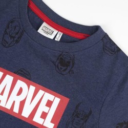 CAMISETA CORTA SINGLE JERSEY PUNTO MARVEL DARK BLUE