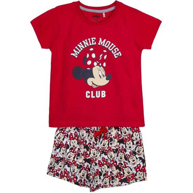 PIJAMA CORTO SINGLE JERSEY PUNTO MINNIE RED