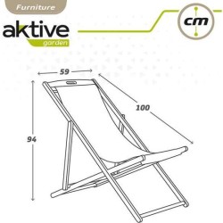 HAMACA DE ACACIA AKTIVE 59X100X94 CM