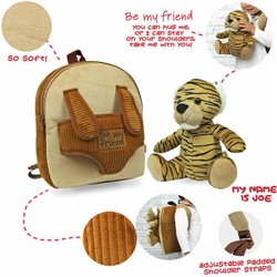 MOCHILA + PELUCHE TIGRE JOE 26CM