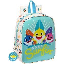 MOCHILA GUARDERIA ADAPT.CARRO C/BOLSILLO BABY SHARK "SURFING"