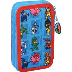 PLUMIER DOBLE PQÑO 28 PCS PJMASKS