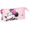 ESTUCHE PORTATODO 3 COMPARTIMENTOS MINNIE PINK