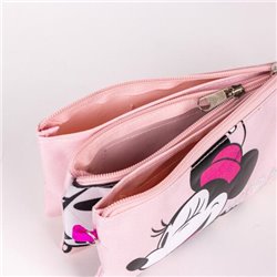 ESTUCHE PORTATODO 3 COMPARTIMENTOS MINNIE PINK