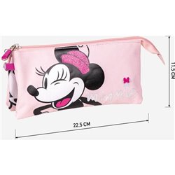 ESTUCHE PORTATODO 3 COMPARTIMENTOS MINNIE PINK