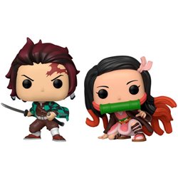 BLISTER 2 FIGURAS POP DEMON SLAYER KIMETSU NO YAIBA TANJIRO & NEZUKO EXCLUSIVE