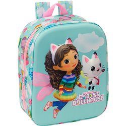 MOCHILA GUARDERIA 3D BOLSILLO RED GABBYS DOLLHOUSE