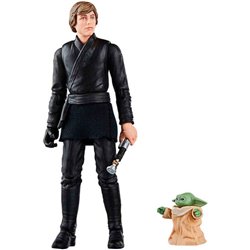 FIGURAS LUKE SKYWALKER & GROGU EL LIBRO DE BOBA FETT STAR WARS 9,5CM