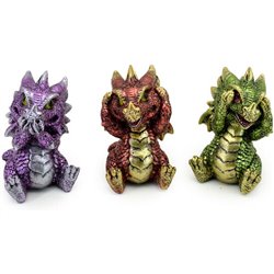 SET FIGURAS DRAGONES BEBES DE LOS ELEMENTOS 8CM