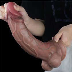 Dual Layered Platinum Silicone Dildo 11.5