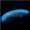 Double dildo Lumino Blue Light 18.5