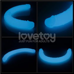 Double dildo Lumino Blue Light 18.5