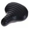 Ribbed saddle city bike unisex black