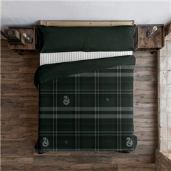 FUNDA NÓRDICA CON BOTONES 100% ALGODÓN MODELO SLYTHERIN CUADRO PARA CAMA DE 180 (260X240 CM)