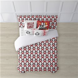 FUNDA NÓRDICA CON BOTONES 100% ALGODÓN MODELO LA CASA DE PAPEL PARA CAMA DE 180 (260X240 CM)