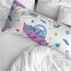 FUNDA DE ALMOHADA 100% ALGODÓN UNIVERSE RICK AND MORTY CAMA DE 90.