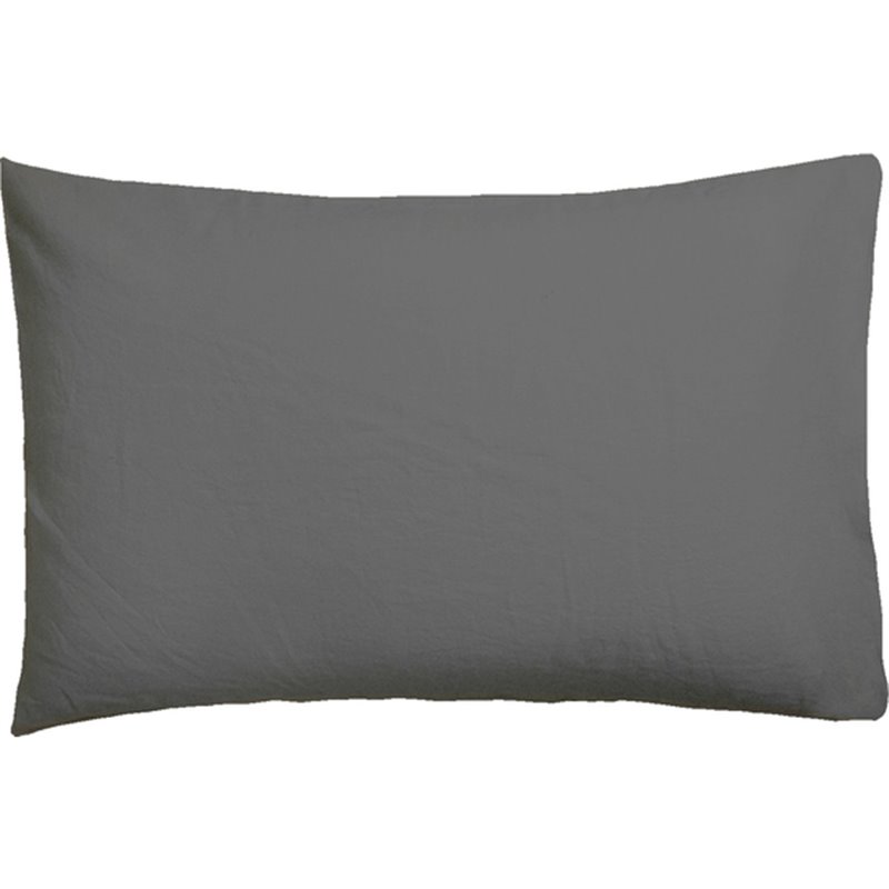 FUNDA DE ALMOHADA GRIS GRAFITO 45X155