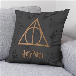 FUNDA DE COJÍN 100% ALGODÓN 45X45CM MODELO DEATHLY HALLOWS A