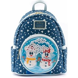 MOCHILA MICKEY MINNIE SNOWMAN DISNEY LOUNGEFLY 26CM