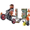 PLAYMOBIL STUNTSHOW STARTER PACK MOTO CON PARED DE FUEGO