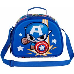 BOLSA PORTAMERIENDAS 3D PUNCH CAPITAN AMERICA VENGADORES AVENGERS MARVEL