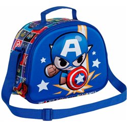 BOLSA PORTAMERIENDAS 3D PUNCH CAPITAN AMERICA VENGADORES AVENGERS MARVEL