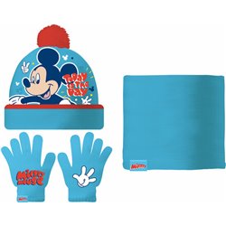 SET GORRO/BUFF/GUANTES BEBÉ 44/46 MICKEY MOUSE "HAPPY SMILES"