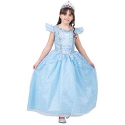 DISFRAZ PRINCESA ZAPATO DE CRISTAL 7-9 Y (VESTIDO, GUANTES Y ENAGUAS)