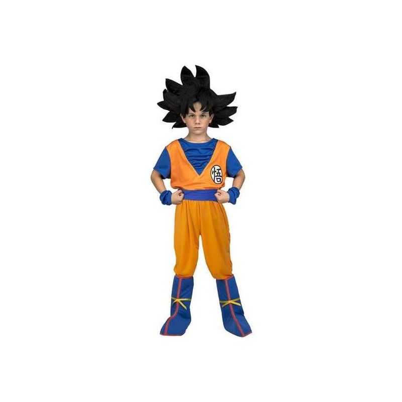 DISFRAZ GOKU CON CAMISA, FAJÍN, PANTALONES, CUBREBOTAS Y BRAZALETES TALLA 10-12 AÑOS