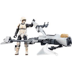 FIGURA SPEEDER BIKE SCOUT TROOPER & GROGU THE MANDALORIAN STAR WARS 9CM