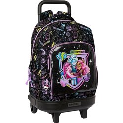 MOCHILA GDE. C/RUEDAS COMPACT EXTRAIBLE MONSTER HIGH