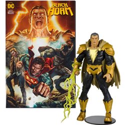 FIGURA BLACK ADAM + COMIC BLACK ADAM DC COMICS 17CM