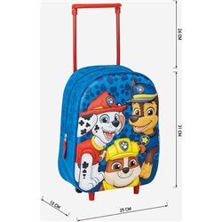 MOCHILA INFANTIL TROLLEY 3D PAW PATROL