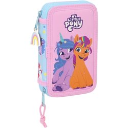 PLUMIER DOBLE PQÑO 28 PCS MY LITTLE PONY "WILD & FREE"