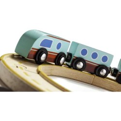 TREN DE MADERA CON PISTA DESMONTABLE 34X26.50X7.50 CM