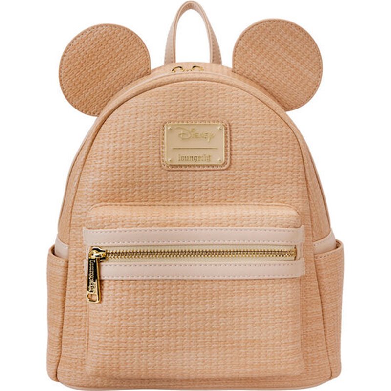 MOCHILA STRAW MICKEY DISNEY LOUNGEFLY 26CM