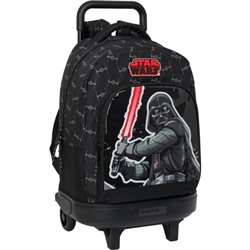 MOCHILA GDE. C/RUEDAS COMPACT EXT.SIMPLE STAR WARS "THE FIGHTER"