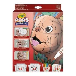 ACTIVIDADES 3D COLOR POPS SET MASCOTAS CON 3 FONDOS, 3 HOJAS 3D, 7 ROTULADORES, 3 HOJAS ADHESIVAS Y CINTA ADHESIVA. 29X22X2,6 CM