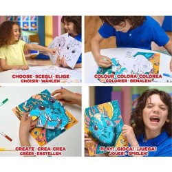 ACTIVIDADES 3D COLOR POPS SET MASCOTAS CON 3 FONDOS, 3 HOJAS 3D, 7 ROTULADORES, 3 HOJAS ADHESIVAS Y CINTA ADHESIVA. 29X22X2,6 CM