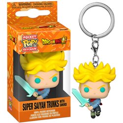 LLAVERO POCKET POP DRAGON BALL SUPER SAIYAN TRUNKS WITH SWORD