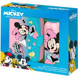 BLISTER SANDWICHERA + CANTIMPLORA ALUMINIO MINNIE DISNEY 500ML