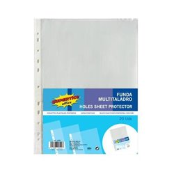 FUNDA MULTITALADRO TRANSPARENTE 20UDS