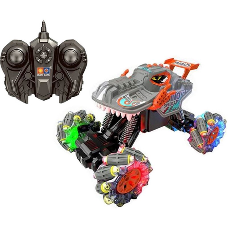 COCHE RADIO CONTROL DINO 20 CM 7 FUNCIONES 2 COLORES SURTIDOS