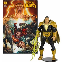 FIGURA BLACK ADAM + COMIC BLACK ADAM DC COMICS 17CM