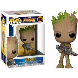 FIGURA POP MARVEL AVENGERS INFINITY WAR TEEN GROOT WITH GUN