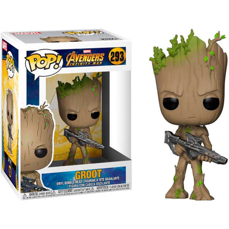 FIGURA POP MARVEL AVENGERS INFINITY WAR TEEN GROOT WITH GUN