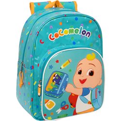 MOCHILA INFANTIL ADAPT.CARRO FACIL LIMP. COCOMELON "BACK TO CLASS"