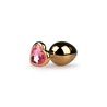 Metal Anal Plug No. 7 - Gold / Pink